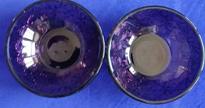  Purple Amythist 8 Ounce Embossed Heart Vine Bowls - Picture 1 of 4