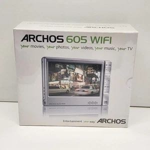 Archos 605 WiFi Silver 30 GB Digital Media MP3 WMA Player Brand New Collectible - Picture 1 of 6