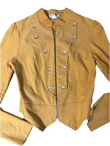 Madrag Damen Jacke Langarm Gr. Medium Goldfarben. military style - Bild 1 von 5