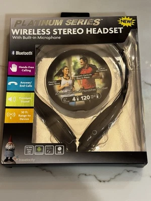 Travelocity Platinum Series Bluetooth Wireless Stereo Headset (TVDG-BTN-BK) - Image 1 of 4