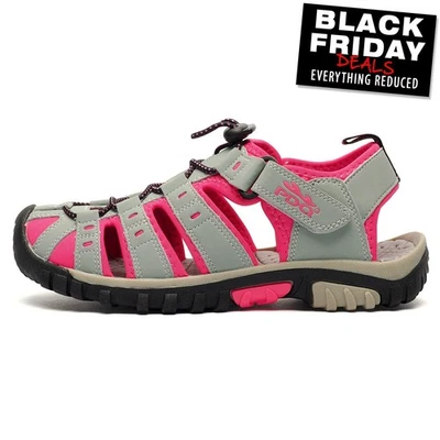 PDQ Mono Mujer Casual Senderismo Exterior SPORTS Sandalias Gris Rosa - Imagen 1 de 4