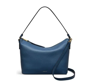 298 dollari. Borsa a tracolla Radley London Bella media con zip vintage blu oro - Foto 1 di 3