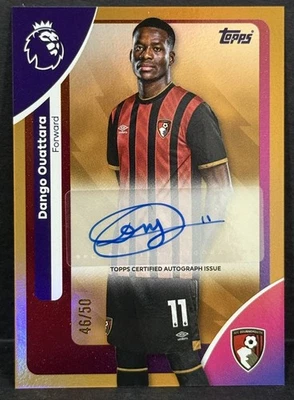 2025-26 Topps EPL Premier League Bournemouth Dango Ouattara Auto Gold Foil /50 - Image 1 of 4