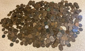 7 KG Victoria Bun Pennies (ca. 700 - 800 Münzen) getragen viktorianisch Restposten Bulk - Bild 1 von 15