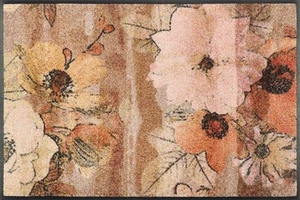 Wash+Dry Fußmatte 50 x 75 cm Retro Roses waschbar - Bild 1 von 7