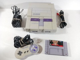 SNES 1-Chip Console Bundle Tested Working Worn Dirty Discolored Heavy 1 Chip 02