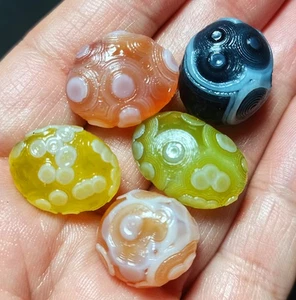 TOP 23G Natural Gobi Agate Eyes Agate Banded Agate stone Healing 188 - Picture 1 of 13