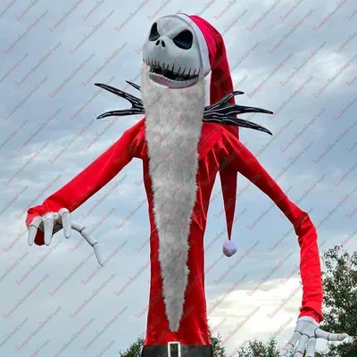 Full Santa Costume for 13 foot Skellington Costume+Hat+Beard - Image 1 of 4