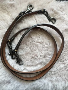 Coach Black/brown Leather 1941 Rogue Replace Shoulder Straps Gunmetal Clips - Picture 1 of 5