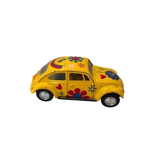 Volkswagen Classic Beetle 1967 Die-Cast Collectible Model Car Flower Power Retro - Picture 1 of 13