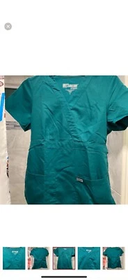 Grey’s Anatomy XS/S Green Scrub Tops - set of 4. - Image 1 of 4
