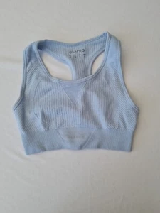 Ladies Sports Bra USAPRO Size 8 Pale Blue Racer Back 1564 - Picture 1 of 12