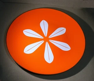 Cathrineholm Noruega 10" Dia MCM Naranja Esmalte Placa Diseño Loto - Imagen 1 de 4