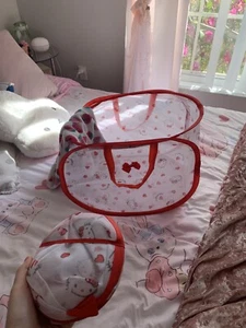 New Sanrio Hello Kitty Foldable Laundry Basket Storage Bag - Picture 1 of 2