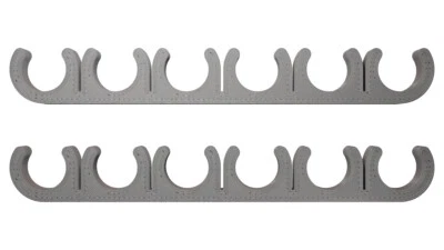 Separadores de cables de bujía de nailon plateado de 6 cables de 10 mm - Juego de 2 Foto 1 de 3