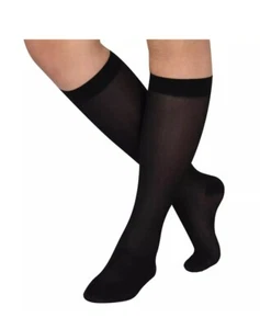 Knee-High Sheer Compression Socks for Women 15-20 mmHg Closed Toe Compression... - Picture 1 of 5