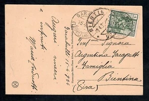 STORIA POSTALE Colonie LIBIA 1935 Cartolina da Garabulli a Bientina (Z4) - Picture 1 of 2