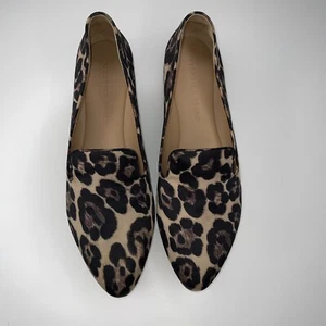 NUOVO mocassino Veronica barba grifone ballerine raso leopardato taglia 9 punta mandorla - Foto 1 di 6