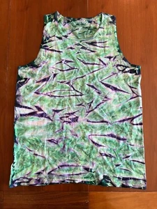 *New* Handmade Tie Dye, Green Purple Crinkle, Youth Kids XXL , Event Extra! - Picture 1 of 5