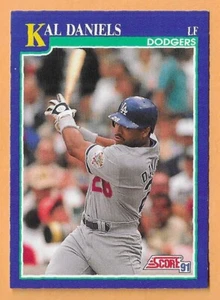 KAL DANIELS LOS ANGELES DODGERS #20 - SCORE NM-MT 1991 - Picture 1 of 2