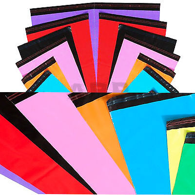 Strong Coloured Plastic Post Mailing Postage Poly Bags Self Seal All Sizes • 3.53£