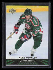 2004-05 UD All-World Gold 24 Alex Alexei Kovalev 6/50
