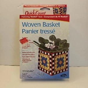 Kit artesanal de cesta tejida de lona de plástico de conteo rápido de vinilo Uniek 57405W - Imagen 1 de 4