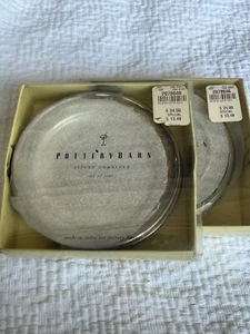 Set of 7 Vintage Pottery Barn Coasters with tarnished finish - Picture 1 of 5