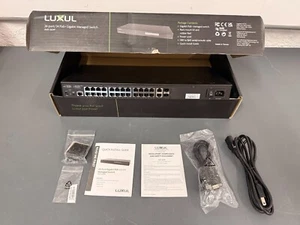 Luxul AV Series 26-Port Gigabit PoE+ Managed Switch mit Rack Ears # AMS-2624P - Bild 1 von 17