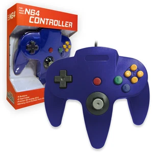 Old Skool Blue Wired Controller for Nintendo 64 N64 - Picture 1 of 1