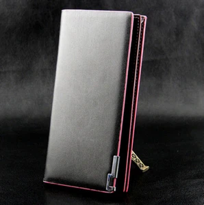 Cartera delgada minimalista para hombres plegable de cuero con soporte para tarjetas de crédito de negocios monedero en efectivo - Imagen 1 de 7