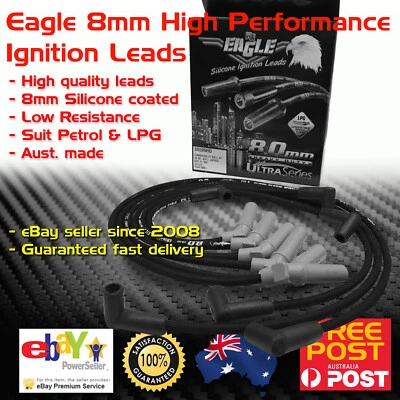 Eagle 8mm Ignition Spark Plug Leads 6cyl Fits Holden V6 Commodore VT VX VU VY - Image 1 of 2