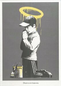Banksy - Don't Panic Poster 'Forgive Us Our Trespassing' - Dismaland Double side