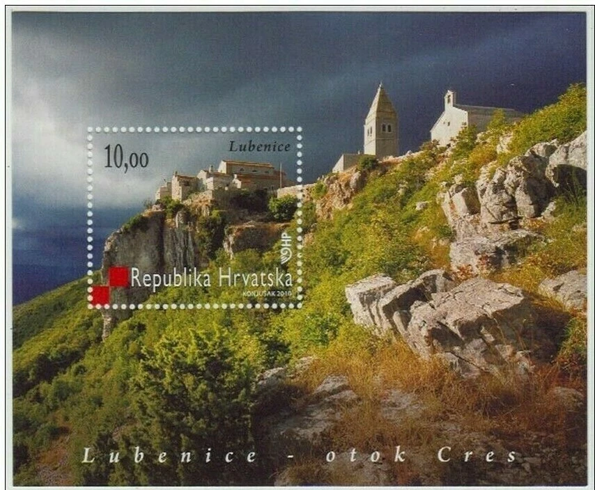 🔴CROATIA BLOCK 2010 MNH CROATIAN TOWN STONE LUBENICE ISLAND CRES🔴 - Image 1 of 1