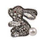 Brooch Pin Cute Cartoon Style Decorative Lovely Zodiac Rabbit Brooch  Light Grey