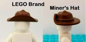 LEGO Minifigure Gold Miner Hat Bent Up Brim Muskekteer Cowboy Brown Cap Old West - Picture 1 of 1