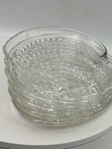 Vintage Federal Snack Teller Set 4 Miet- und Gartenmuster transparent Mittagstablett - Bild 1 von 4