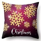 Christmas Cushion Covers 17 x 17 Multicoloured Designs Snowman Santa Reindeer Sn