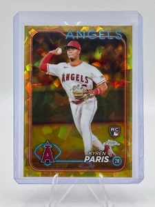 2024 Topps Cromo Zafiro Kyren Paris RC Oro/50 LA Angels - Imagen 1 de 2