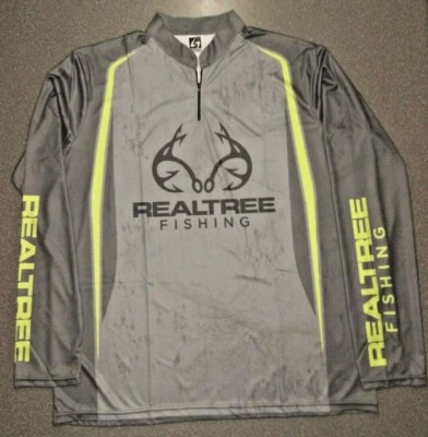 Realtree Fishing (Grey) Jersey G2 Gemini Banded Collar Long Sleeve (Medium)  - Image 1 of 4