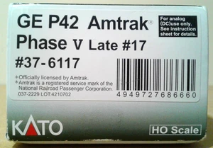 HO SCALE KATO GE P42 GENESIS AMTRAK PHASE V #17 37-6117 - Picture 1 of 9