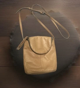 American Leather Co Tasche Umhängetasche kleiner Ordner über Taschen nude beige - Bild 1 von 11