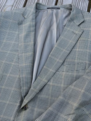 Blazer Ermenegildo Zegna 15 Milmil 15 EU 58R Lana Pata de Gallo Tela RARA Italia Foto 1 de 4