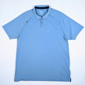Rhone Delta Pique Polo Shirt Mens Large Blue Performance Golf Lightweight - Picture 1 of 13