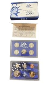2003 U.S. Mint 10 Coin Proof Set - Boxed with COA - Picture 1 of 8