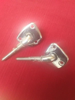 1974-1978 CHEVROLET CAMARO FIREBIRD NOVA CHROME SUN VISOR SUPPORT BRACKETS - Image 1 of 4