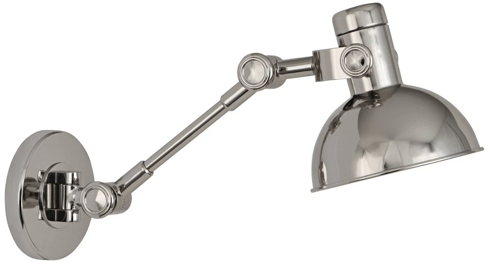 Aplique de pared ajustable de níquel pulido Robert Abbey Scout Foto 1 de 1