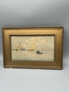 AQUARELLGEMÄLDE - WASSERLANDSCHAFT UNLESERLICH SIGNIERT - Bild 1 von 24