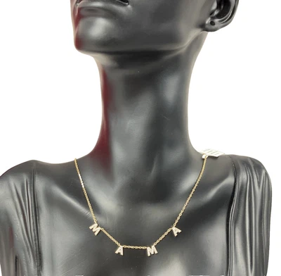 Nadri Pave MAMA Necklace 18k Gold Plated NWT $68 - Image 1 of 4