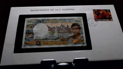 🇵🇫 Banknotes of all Nations Tahiti Polynesia  500 francs 1985 P-25d  081225-7 - Image 1 of 2